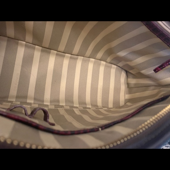 BRAHMIN handbag, burgundy leather and mohair! 👜 - Picture 6 of 7